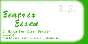 beatrix eisen business card